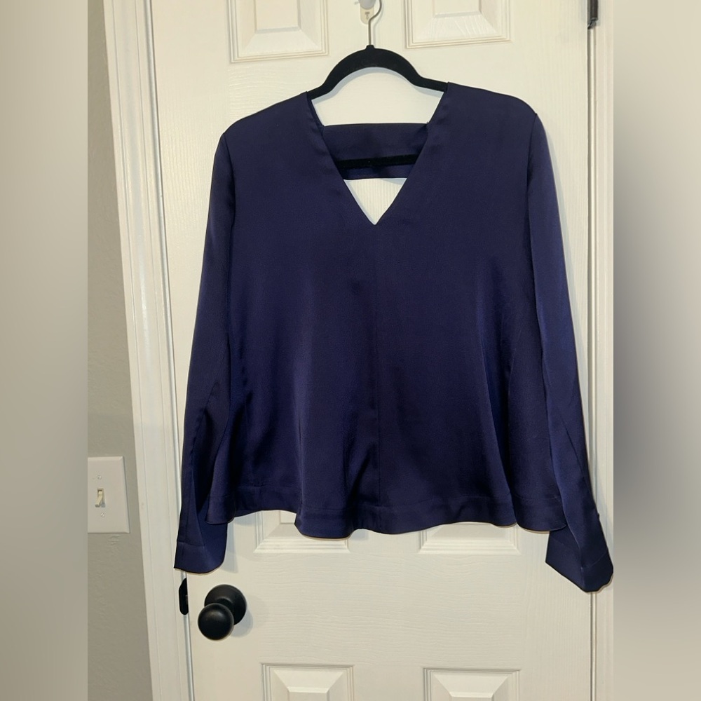 BCBGenerations Cutout Back Blouse - Picture 2 of 8